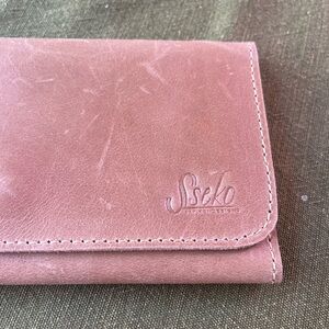 Sseko Oiled Cognac Wallet- NEVER USED